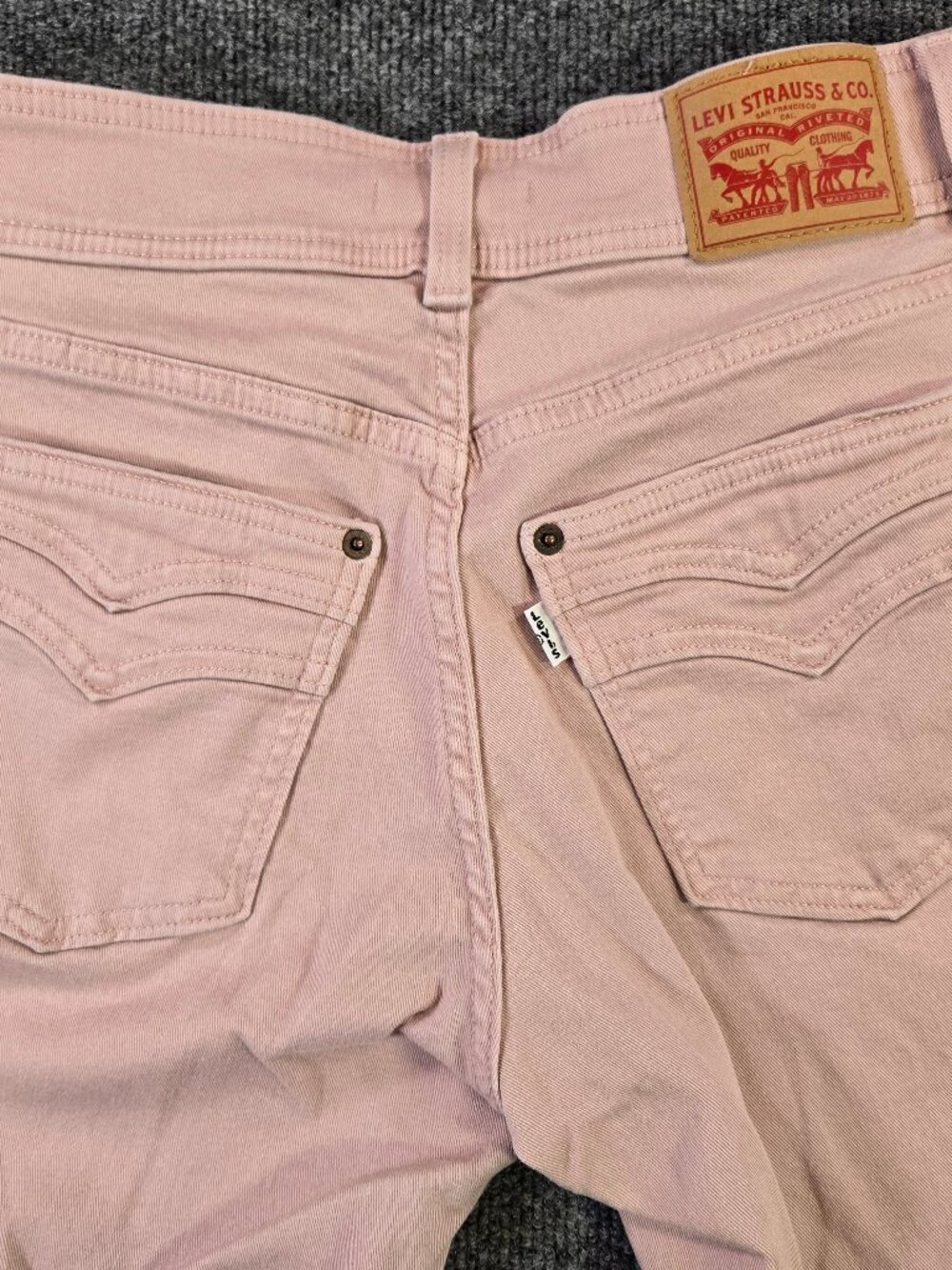 Levi’s 726 Flare Jeans Womens 29x32 Pink Blush High Rise Stretch Denim - Picture 12 of 16